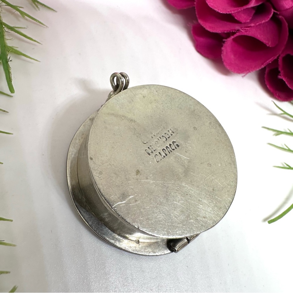 VINTAGE⚜️ Abalone Alpaca Made In Mexico Mini Pill Box - Picture 7 of 15
